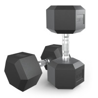 Гантель гексагональная UNIX Fit обрезиненная 17,5 кг, 2 шт.